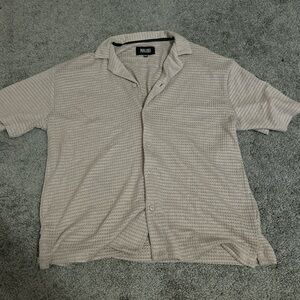 Malibu Light Tan Casual Button Down Shirt